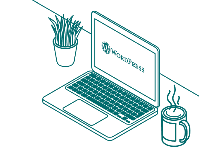Managed WordPress hosting dashboard on laptop