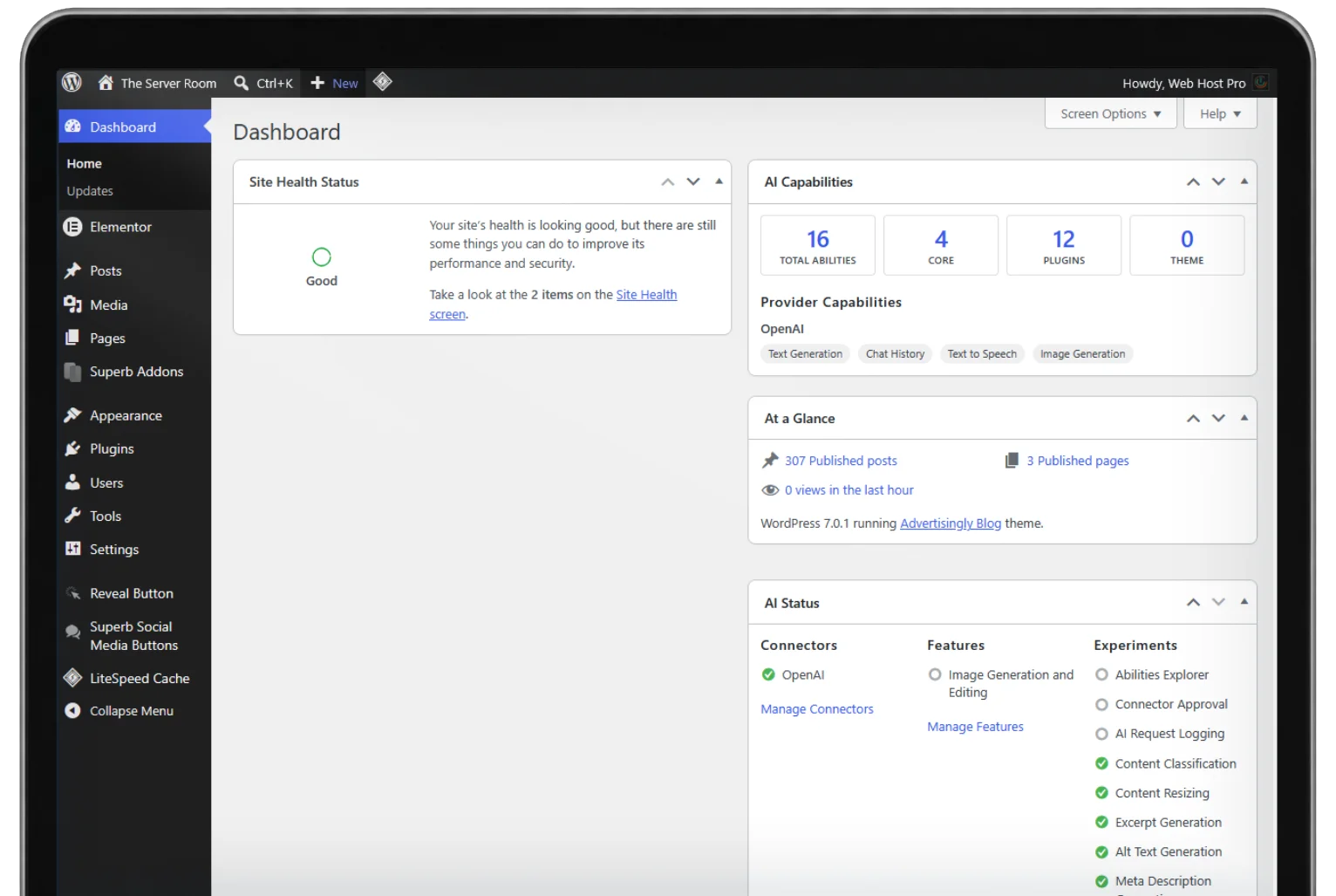 Managed WordPress support dashboard