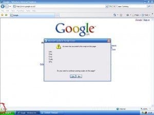 website error google
