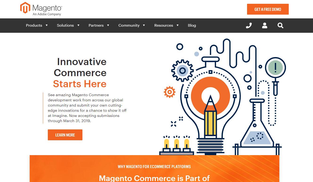 Magento e-commerce web hosting